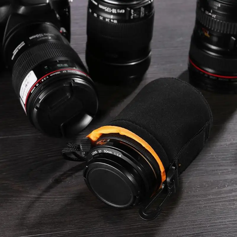 3 цвета Камера объектив сумка из неопрена Водонепроницаемый мягкие видео Камера объектив сумка чехол Полный Размеры размеры S, M, l камера XL защитное устройство для объектива
