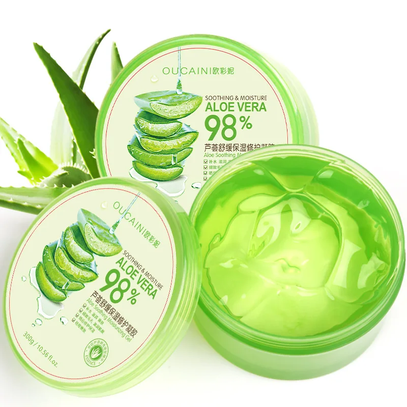 Profession 300g Natural aloe vera Smooth Gel Acne Treatment Face Cream for Hydrating Moist Repair After