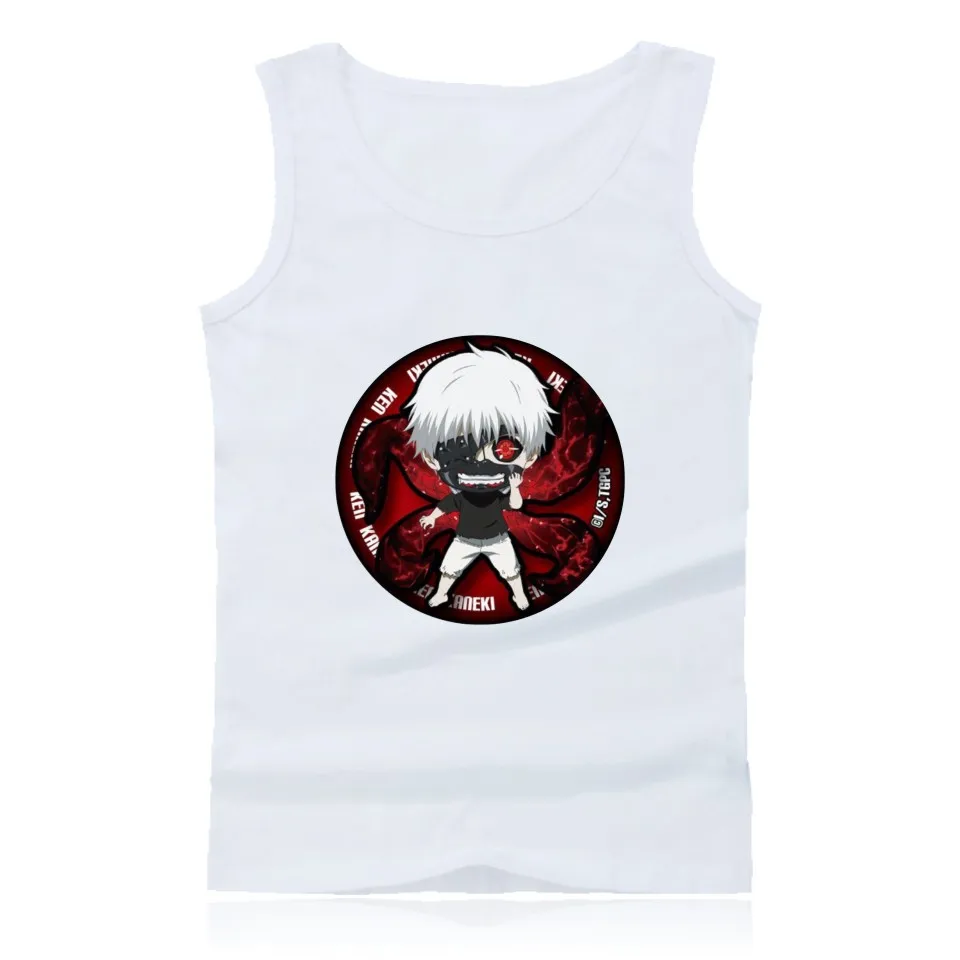 Janpenese Аниме Tokyo Ghoul майка для мужчин без рукавов топы и одежда с героями