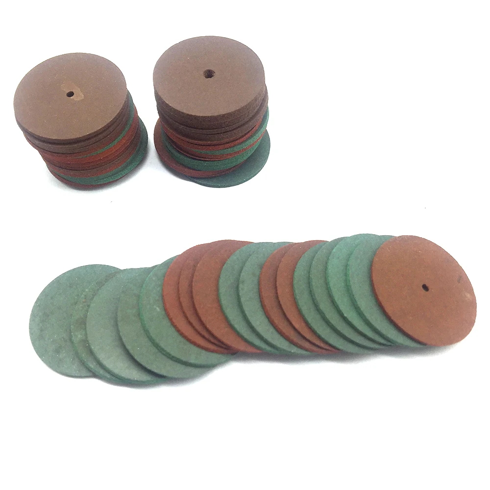 100PCS Assorted Jewelry Super Fine Rubber Polishing Wheels 22MM x1MM