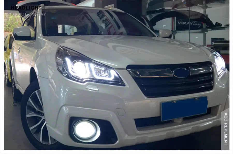 2 шт. светодиодный фары для Subaru Outback 2010-2013 светодиодный автомобильный фонарь ангельские глазки ксенон HID комплект Противотуманные фары светодиодный дневные ходовые огни