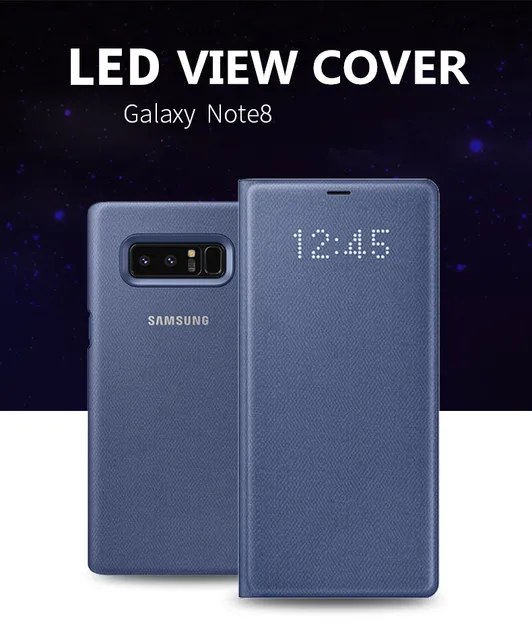 100% Original Official For Samsung Galaxy Note8 8 LED View Wallet Case N950F EF-N950P n8 led view cover - AliExpress