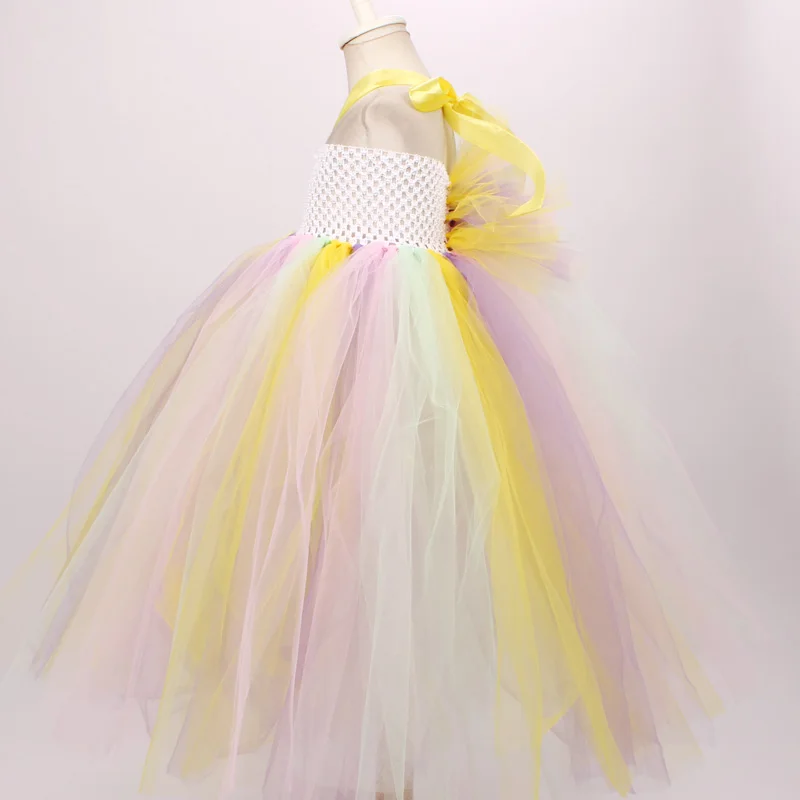 Fancy Girls Tulle Unicorn Tutu Dress Pastel Rainbow Princess Girls Baby Birthday Party Dress Children Halloween Unicorn Clothing (7)