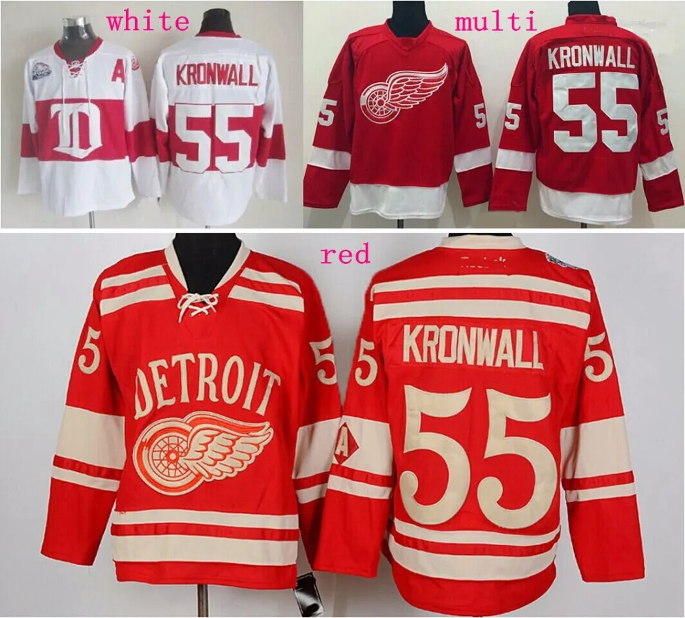 Discount Men's Detroit Red Wings Hockey Jerseys 55 Niklas Kronwall