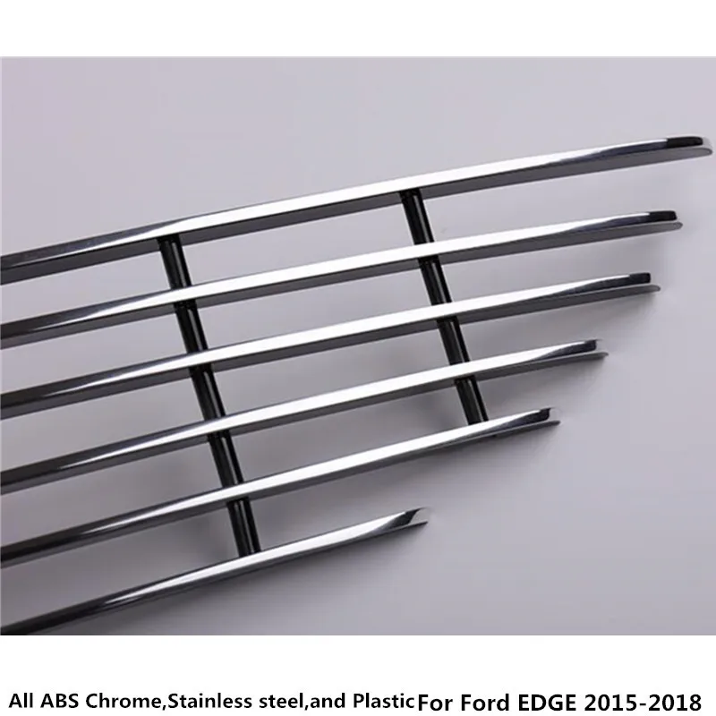 Для Ford Edge для кузова автомобиля защитный детектор отделка из нержавеющей стали Передняя сетка решетка панель 1 шт