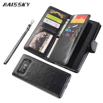 

Luxury Magnetic Flip Cover For Samsung Galaxy Note 8 S9 Plus Case Wallet 9 Cards Galaxy Note8 S9 Leather Book Fundas Phone Shell