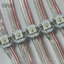 100 шт. ws2812B модуль сварной панели радиатора светодиодный RGB доска SMD5050 DC5V реклама WS2812B 256