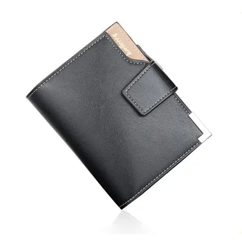 

Multifunctional Leather Business Men Wallet Vertical Design Short Clutch Bag for Male Solid Casual Standard Purse High Quality