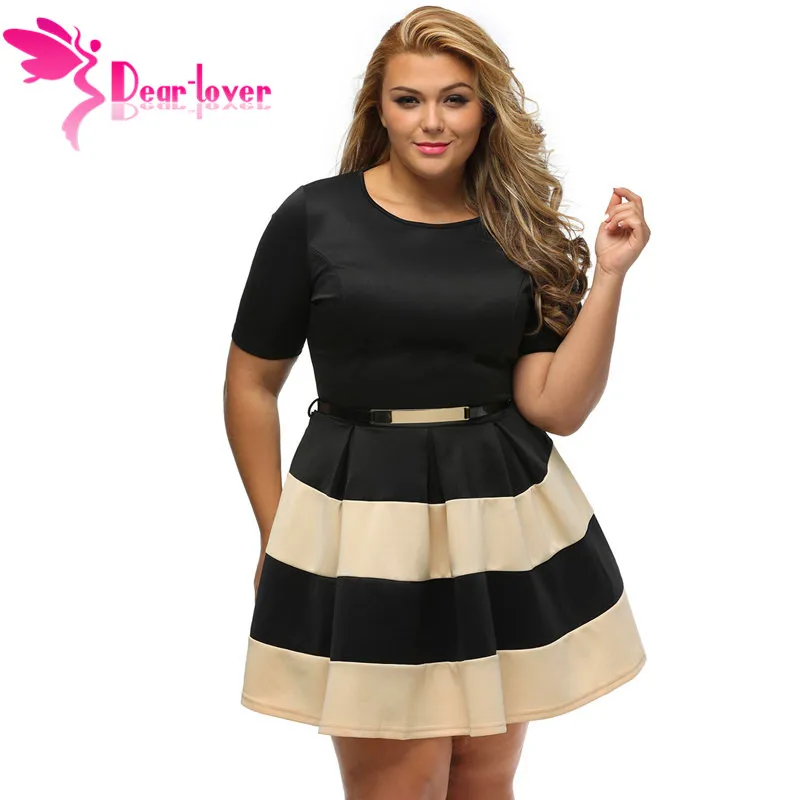 Apricot-Stripes-Detail-Belted-Plus-Size-Skater-Dress-LC22806-18-18843-61741