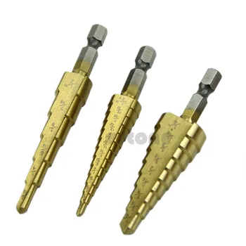 

New 3 pcs Quick-change Hex Shank larger Titanium Coated Drill Bit Set