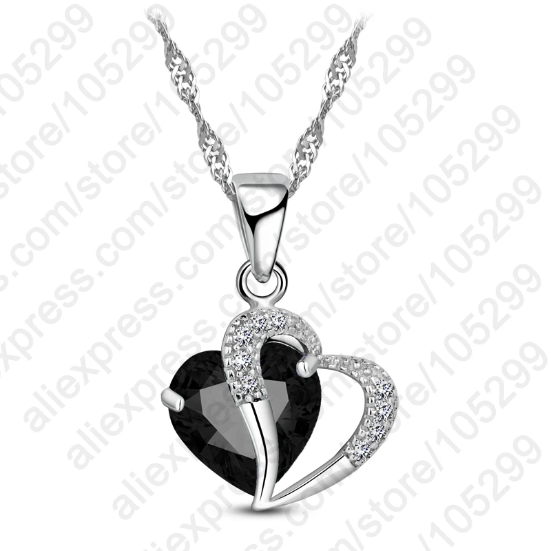 

Free Shipping! New Fashion Cubic Zirconial Pendants Necklaces 925 Sterling Silver Drop Wholesale For Women Christmas Gifts