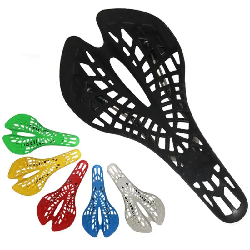 

Bicycle Saddle MTB Road Mountain Bike Cushion Ergonomics Hollow Plastic Spider Saddle Cycling Ultralight Bike Seat Black Blue