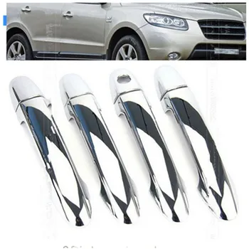 

Car styling FIT FOR 2007-2012 HYUNDAI SANTA FE (CM) CHROME SIDE DOOR HANDLE BAR COVER CATCH TRIM MOLDING ACCESSORIES