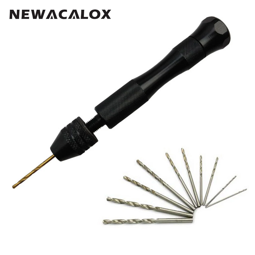 Manual Mini Micro Aluminum Rotary Hand Tool Countersink Drill Bit Chuck