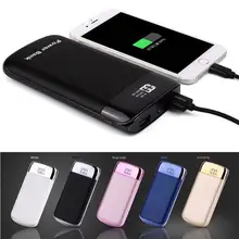 Белый цвет 10000 мАч 2 Порты usb Портативный Мощность Bank внешняя Батарея Зарядное устройство для мобильного телефона r20
