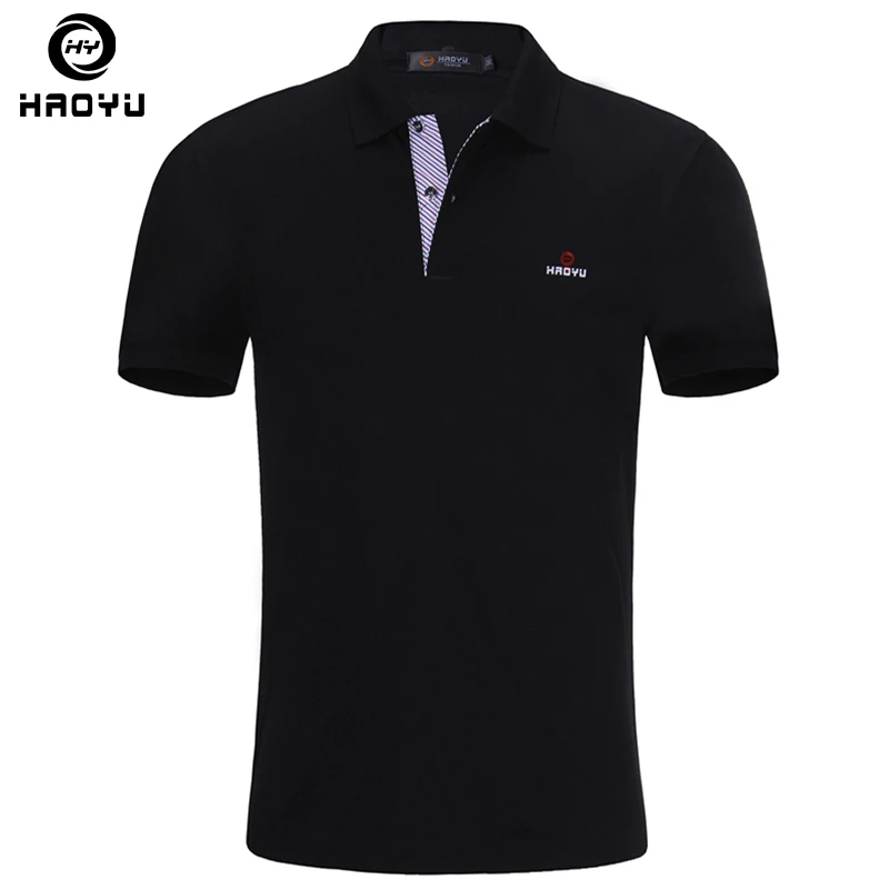 Мужская футболка поло однотонная дышащая с коротким рукавом Anti Wrinkle12|solid polo|breathable