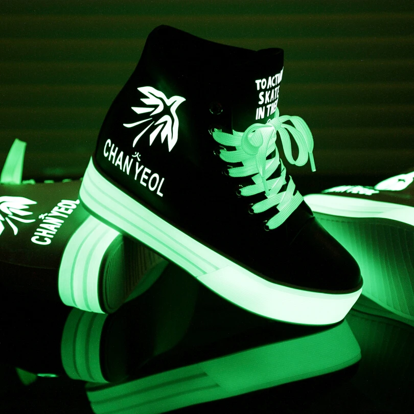 simulation led shoes light shoes fashion women's shoes neon high