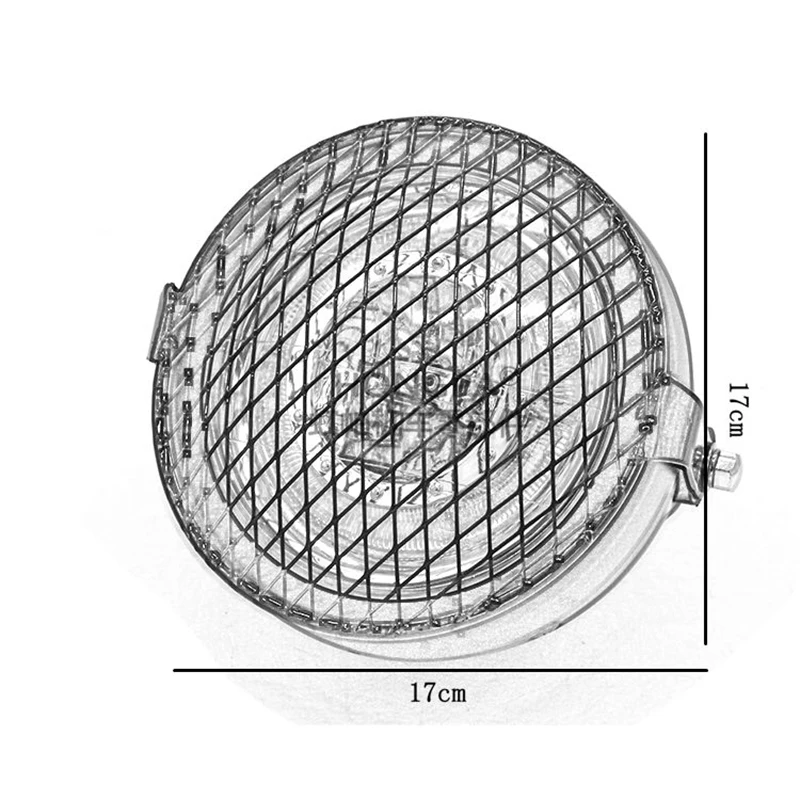 Ретро черный светодиодный фонарь для мотоцикла DC 12 V Мотор гриль фара скутер круглый передний свет с сеткой мотоцикл прожекторы