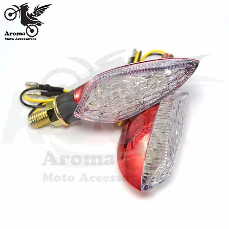 12V Синий moto rcycle светодиодный для yamaha suzuki honda мигалка Универсальный 10 мм moto мигалки moto rbike указатель поворота светильник