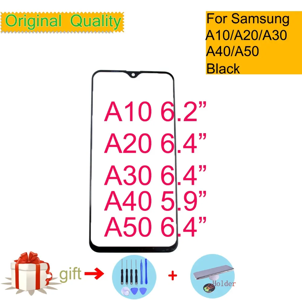 For Samsung Galaxy A10 A20 A30 A40 A50 Touch Screen Front Glass Panel TouchScreen LCD Outer Display Lens A30 A50 A40 Front Glass