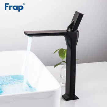 

Frap Basin Faucet Black Square Bathroom Sink Faucet Tap Brass Bathroom Faucet Deck Mounted Basin Mixer Tap Y10196-3