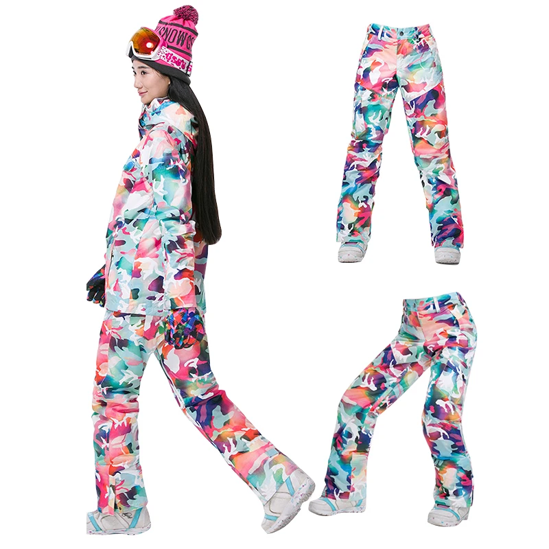 Female Girls Skiing Pants 2017 Winter New Solid Women Snowboarding Pant