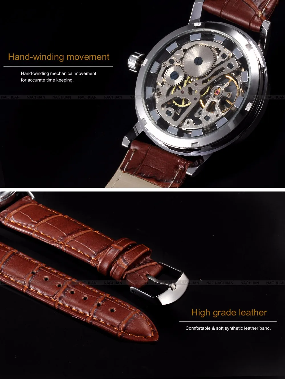 SEWOR Роскошные брендовые механические часы, мужские часы со скелетонным циферблатом, римские повседневные наручные часы, мужские механические наручные часы
