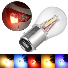 Novo 4 cob led filamento 1157 bay15d 21/5w 1156 ba15s carro reverso backup cauda parar luz de freio lâmpada sinal lâmpadas auto acessório