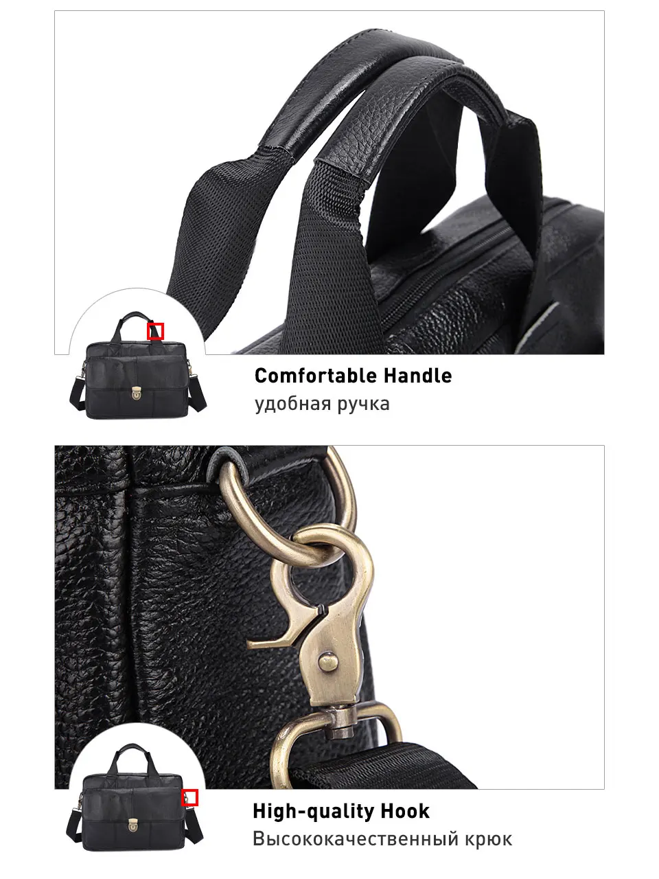 7 handbag men leather briefcase