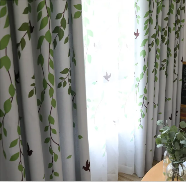 Simple Modern Curtains For Living Room Bedroom Fresh Green Garden Simple Modern Curtains For Living Room Bedroom Fresh Green Garden Finished Blackout Study