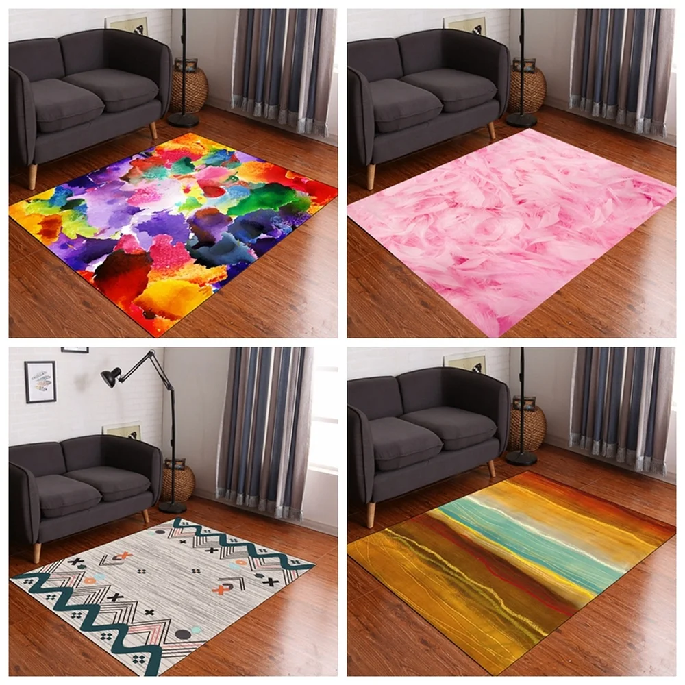 Современный абстрактный геометрический art 3D печати ковер Pad ночной Одеяло коврик напольный молитва кафе домашний Коврик для пола Противоскользящие коврики