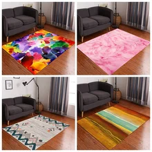Современный абстрактный геометрический art 3D печати ковер Pad ночной Одеяло коврик напольный молитва кафе домашний Коврик для пола Противоскользящие коврики