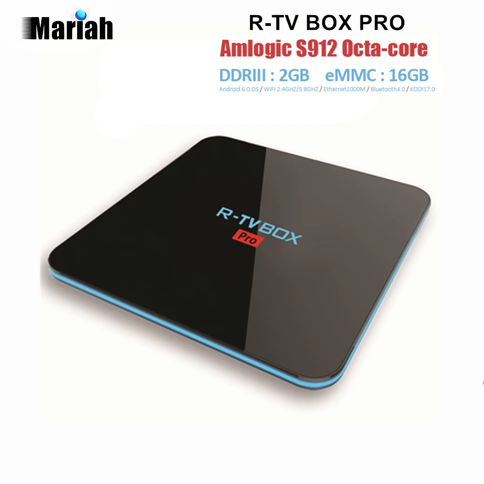 

Amlogic S912 TV BOX R-TV BOX Pro 2GB 16GB Android 6.0 TV Box Octa Core WIFI AP6330 2.4GHZ/5.8GHZ BT4.0 DLNA Miracast