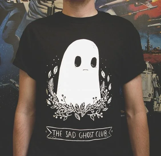 Gothic Sad Ghost T-Shirt  1