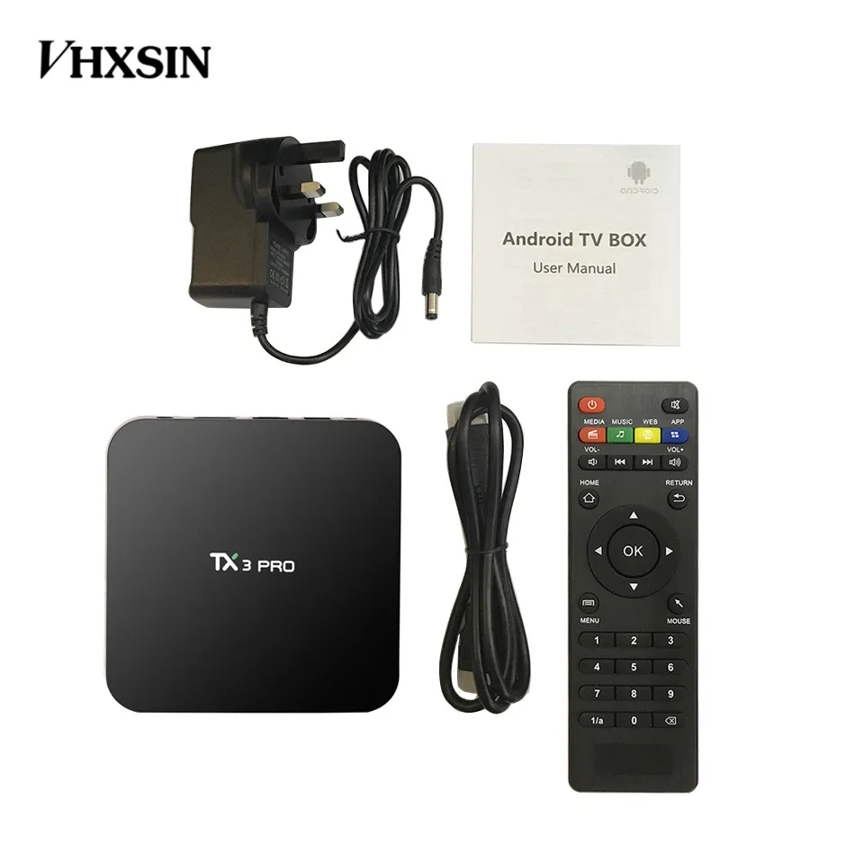 VHXSIN TX3 PRO 10 шт./лот Smart TV приставка Android 7 1 S905W UHD 4K 1G / 8G Мини ПК WiFi LAN H.265|smart tv box android|tv