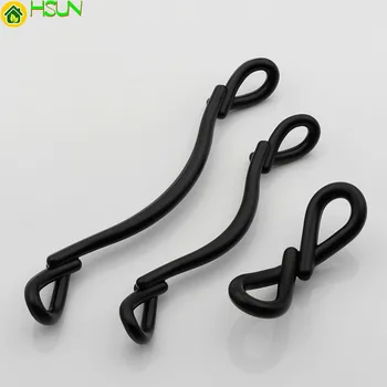 

2 pcs Black Drawer Drawer Pull Handle Unique Cabinet Handles Knobs Kitchen Door Handle Furniture Hardware