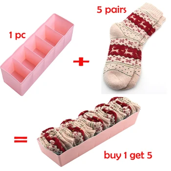 

5 Pairs women's socks lady christmas gift sock winter cute wool 3d ladies soks female thermal warm animal socks with Storage box