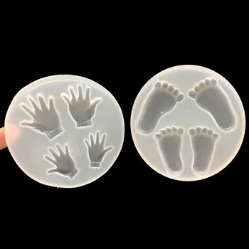 

Transparent Silicone Mould Resin Decorative Craft DIY Small palm small feet shpe Type epoxy resin molds for jewelry