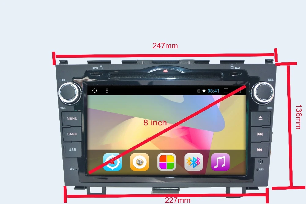 Best 2din 9" Quad Core 1+16G Android 8.1 Car Stereo Radio DVD Player with BT Wifi HD 1024*600 MirrorLink for Toyota Prado 2004-2009 0