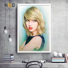 NOOG Taylor Swift Hand-Painted Poster Pop Wall Art Super Star Canvas Painting Posters And Prints Living Room Decoration Picture NOOG Taylor Swift Hand-Painted Poster Pop Wall Art Super Star Canvas Painting Posters And Prints Living Room Decoration Picture