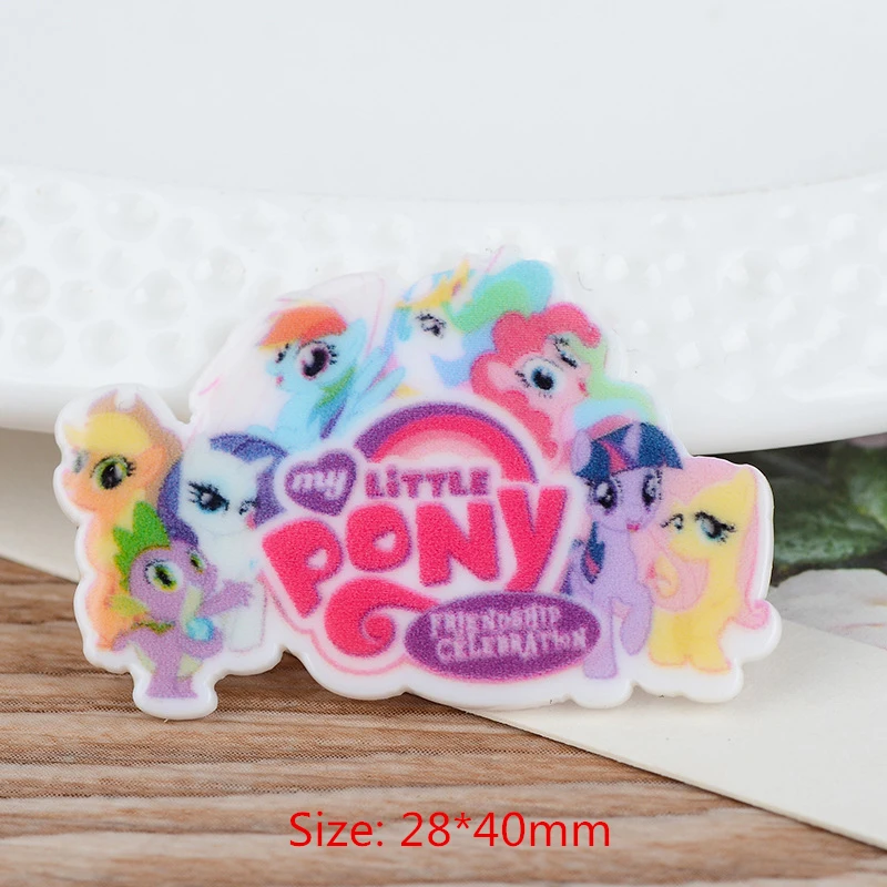 

10pcs/lot flat back planar resin pony unicorn cartoon DIY resin cabochons accessories for diy mobile phone case headband