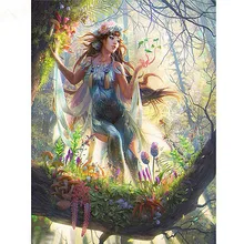 Новое поступление лес, нарисованный бриллиантами Фея Алмазная вышивка распродажа квадратная дрель полная вышивка на заказ фотографии Стразы Декор