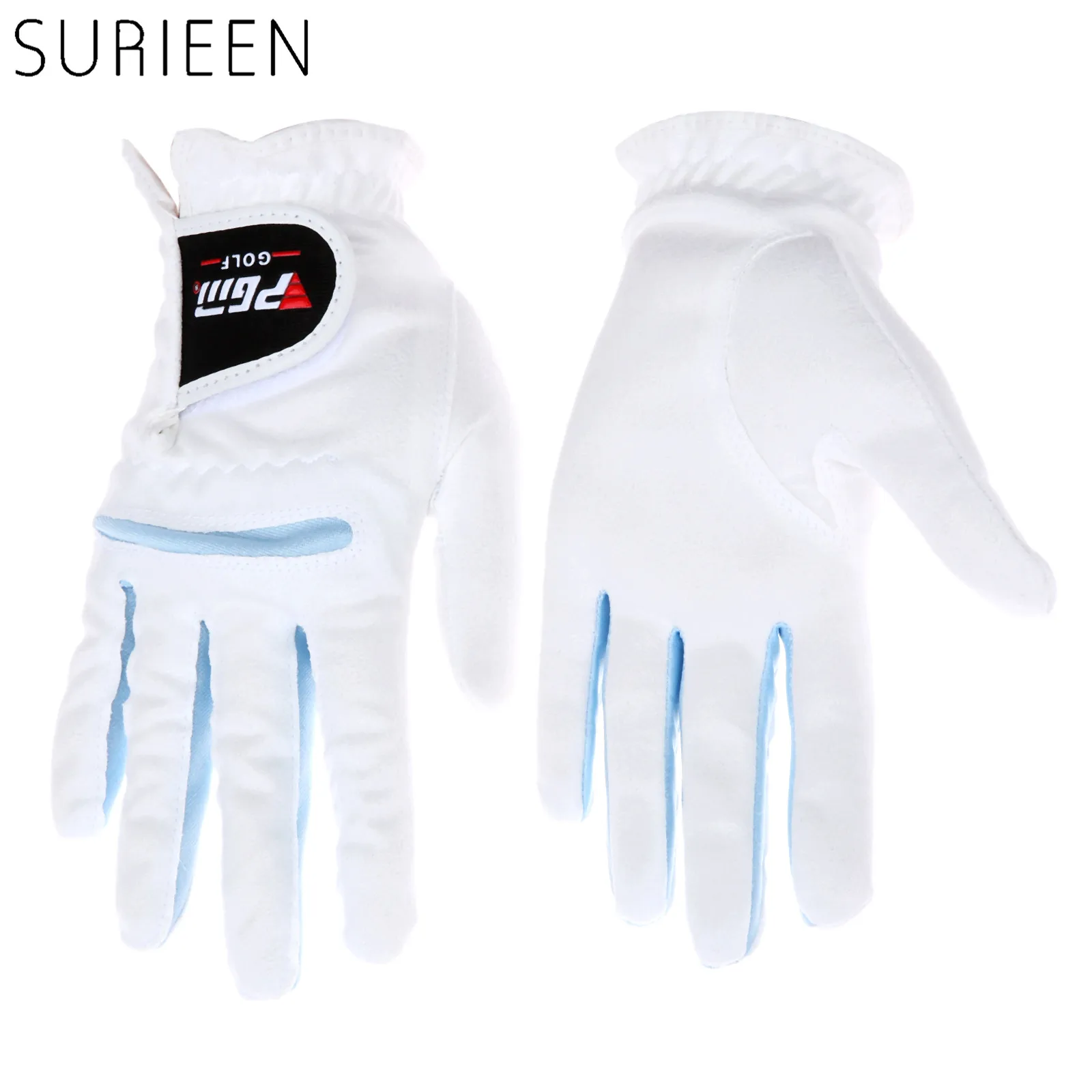1 пара Для женщин Гольф перчатки открытый мягкая ткань из микроволокна женские перчатки Sport Grip варежки прочные перчатки противоскольжения