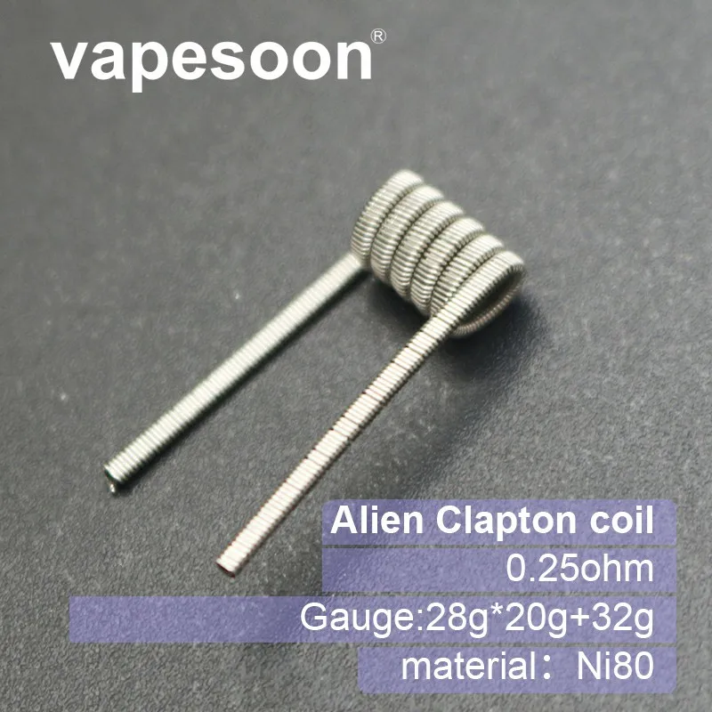 500 шт. Alien Clapton Coil 0,25 0.7ohm Hive Tiger шахматный Juggernaut нагревательный провод Vape сопротивление предварительно оборудованная катушка