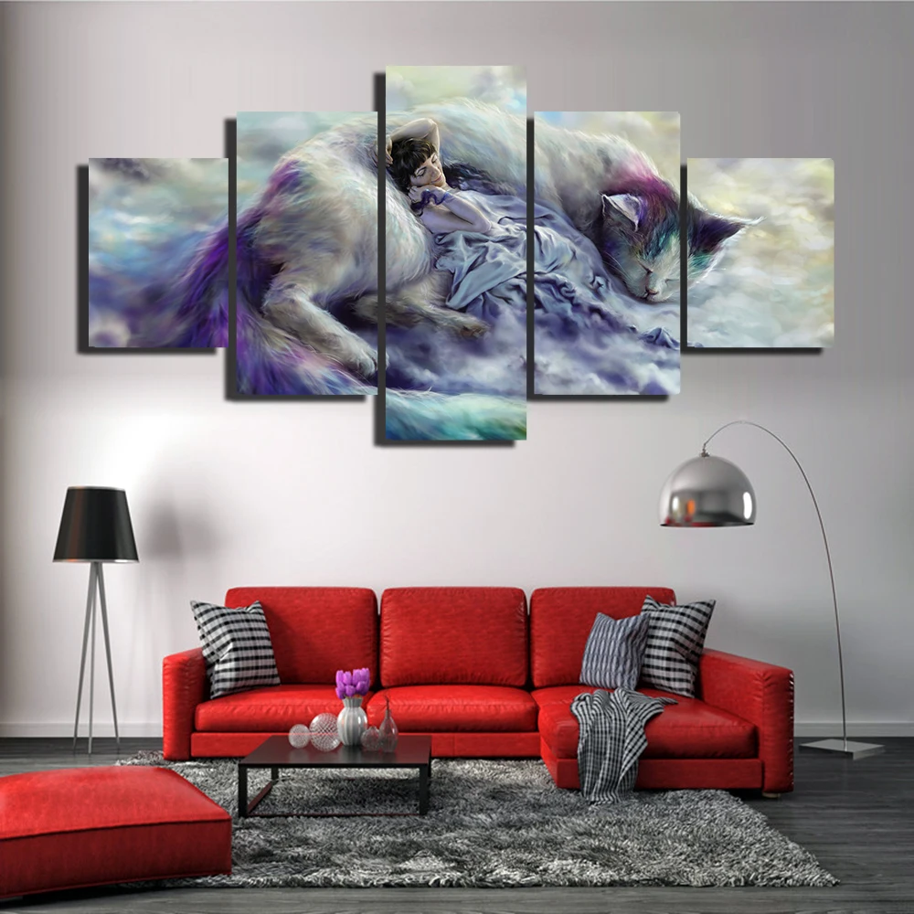 Angel Fairy Girl Painting Print Canvas Wall Art Frame Picture For Living Kid Room 5 Poster And Home Decor | Дом и сад