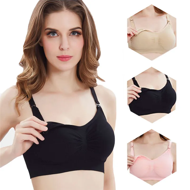 M/L/XL Seamless Nursing Clip Down Bra Women Feeding Pregnant Breastfeeding Brasin Maternity