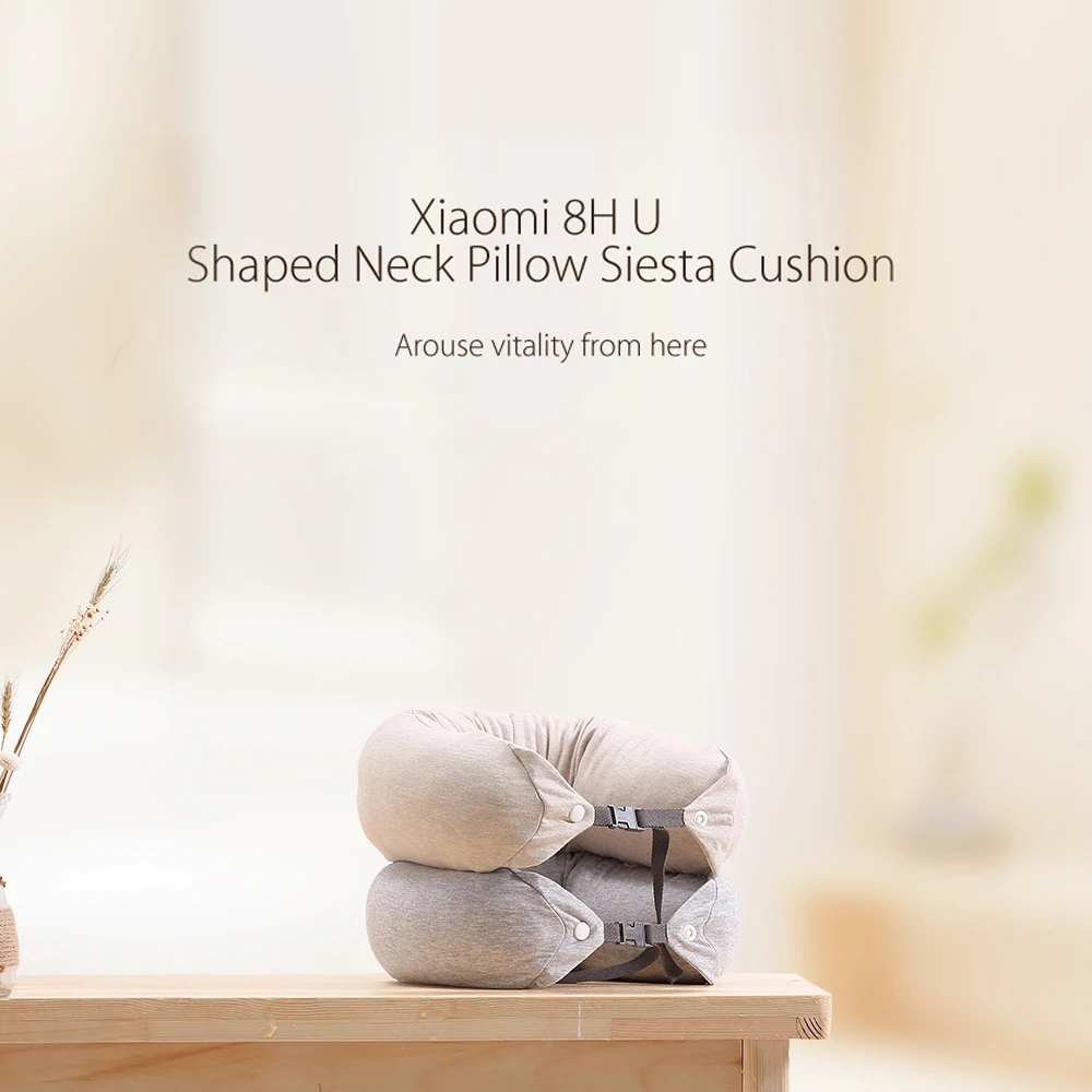 ON SALE Xiaomi 8H Soft U Shaped Neck Protection Pillow For Travel Body Cotton Household | Дом и сад