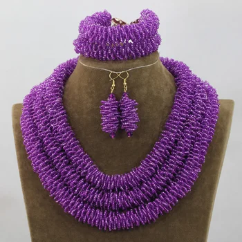 

Light Pink Girls Chunky Jewelry Set Seed Beaded Necklace Bracelet Earrings Set Birthday Gift Christmas Free Shipping QW969