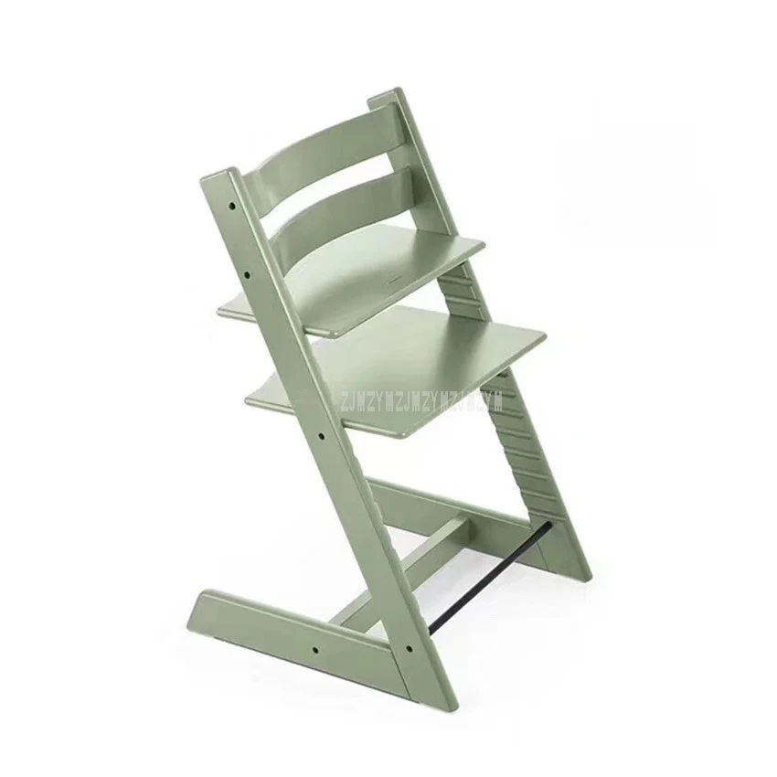 Nodic Simple Design Wooden Baby Children Chair Height Adjustable 10-58cm Solid Wood Highchairs for Kids Feeding Dining Chair