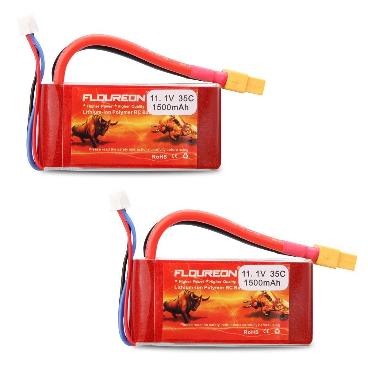 Floureon 3S1P 11,1 V 1500 мА/ч, 35C LiPo Батарея-серые кисточки с XT60 Разъем для RC Evader BX автомобиля, на радиоуправлении, радиоуправляемая автомодель трагги RC самолет Бла(беспилотный летательный аппарат